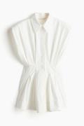 H&M Taillierte Baumwollbluse Weiß, Blusen in Größe S. Farbe: White