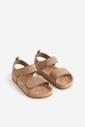 H&M Sandalen mit Knöchelriemen Taupe in Größe 31. Farbe: Mole