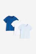 H&M 3er-Pack Baumwoll-T-Shirts Hellblau/Blau, T-Shirts & Tops in Größe...