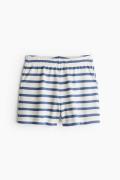 H&M Jerseyshorts Weiß/Blau gestreift in Größe XS. Farbe: White/blue st...