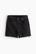 H&M Bermuda High Jeansshorts Schwarz in Größe 44. Farbe: Black