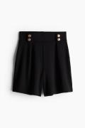 H&M Hohe Shorts Schwarz in Größe S. Farbe: Black