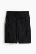 H&M Cargo-Bermudashorts Schwarz in Größe S. Farbe: Black