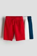 H&M 3er-Pack Shorts Knallrot/Marineblau in Größe 164. Farbe: Bright re...