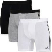 adidas 3P Active Flex Cotton 3 Stripes Boxer Brief Weiß/Grau Baumwolle...