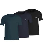 BOSS 3P Classic Cotton Solid T-Shirt Schwarz/Grün Baumwolle Medium Her...