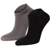 BOSS 2P Color Combed Cotton Socks Grau/Schwarz Gr 39/42 Herren