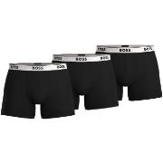 BOSS 3P Cotton Stretch Boxer Brief Long Schwarz/Weiß Baumwolle Small H...