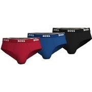 BOSS 3P Power Brief Blau/Rot Baumwolle Small Herren