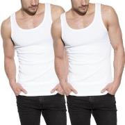 Bread and Boxers Men Tanks 2P Weiß Ökologische Baumwolle Small Herren