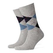 Burlington Manchester Mercerised Cotton Sock Hellgrau Gr 40/46 Herren