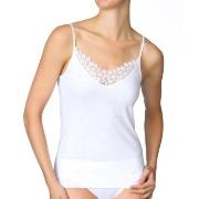 Calida Feminin Sense Spaghetti-Top Weiß Baumwolle Small Damen