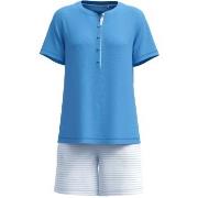 Calida Midsummer Dreams Short Pyjamas Blau Muster Baumwolle Small Dame...