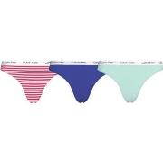 Calvin Klein 3P Carousel Bikinis Blau/Grün Baumwolle Small Damen