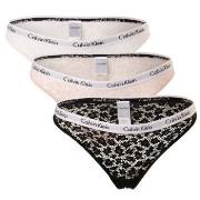 Calvin Klein 3P Carousel Lace Core Brazilian Schwarz/Rosa Polyamid Sma...