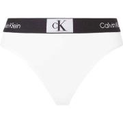 Calvin Klein 3P CK96 Cotton Thong Weiß Baumwolle Small Damen