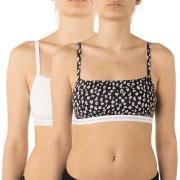 Calvin Klein BH 2P One Cotton Unlined Bralette Schwarz/Weiß Medium Dam...