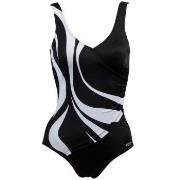 Damella Julia Basic Swimsuit Schwarz/Weiß 38 Damen