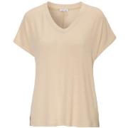 Damella Knitted Lounge T-Shirt Sand Small Damen