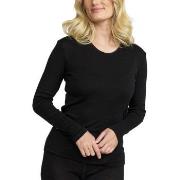 Damella Wool Long Sleeve Top Schwarz Merinowolle Small Damen