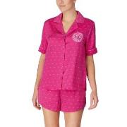 DKNY Only In DKNY Top And Boxer Pj Set Rosa Polyester Small Damen