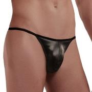 Doreanse Men G-string Schwarz Leder Polyester Small Herren