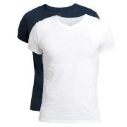 Gant 2P Basic V-Neck T-Shirt Weiß/Marine Baumwolle Medium Herren