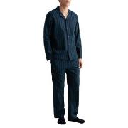 Gant Woven Cotton Stripe Pajama Set Blau/Grün Baumwolle Medium Herren