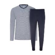 Jockey Night And Day Long V-Neck Pyjama Marine/Blau Small Herren