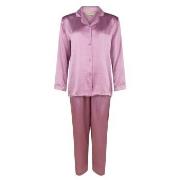 Lady Avenue Pure Silk Basic Pyjamas Rosa Seide Medium Damen