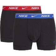 Nike 2P Everyday Cotton Stretch Trunk Schwarz/Blau Baumwolle Small Her...