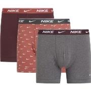 Nike 3P Everyday Essentials Cotton Stretch Boxer Grau/Rot Baumwolle Sm...