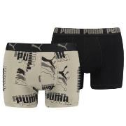 Puma 2P Logo Print Boxer Sand Baumwolle Medium Herren