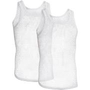 Resteröds 2P Organic Cotton Net Singlet Weiß Ökologische Baumwolle Sma...