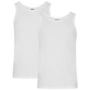 Resteröds 2P Organic Cotton Tank Top Slim Fit Weiß Ökologische Baumwol...