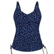 Rosa Faia Batik Safari Tankini Top Blau Muster C 40 Damen