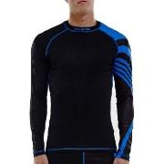 Salming Baselayer LS Tee Men Schwarz/Blau Polyester Small Herren