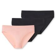 Schiesser 3P Cotton Essentials Tai Rosa/Schwarz Baumwolle 40 Damen