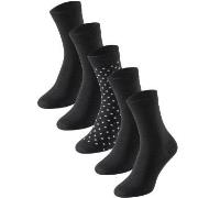 Schiesser 5P Women Socks Schwarz gemustert Gr 39/42 Damen