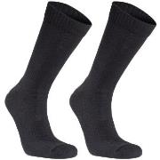 Seger 2P Basic Wool Sock Schwarz Gr 39/42