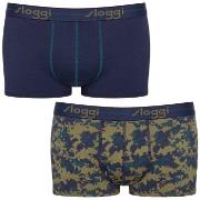 Sloggi 2P For Men Start Hip Marine gemustert Baumwolle Small Herren