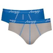 Sloggi 2P For Men Start Midi Grau/Blau Baumwolle Small Herren