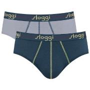 Sloggi 2P For Men Start Midi Blau/Gelb Baumwolle Small Herren