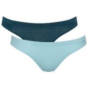 Sloggi 6P ZERO Motion Mini Brief Blau Polyester Small Damen