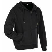 Stedman Active Hooded Sweatjacket For Men Schwarz Small Herren