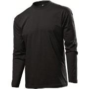 Stedman Classic Long Sleeve Men Schwarz Baumwolle Small Herren