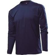 Stedman Classic Long Sleeve Men Marine Baumwolle Small Herren