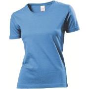 Stedman Classic Women T-shirt Hellblau Baumwolle Small Damen
