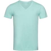 Stedman James Organic Men V-Neck Türkis Ökologische Baumwolle Medium H...