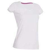 Stedman Megan V-neck Weiß ringgesponnene Baumwolle Small Damen